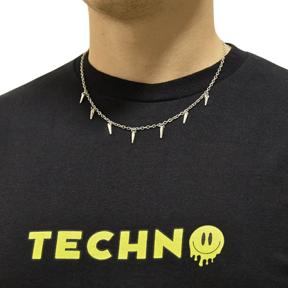 Techno Spike Chain – Stachel-Halskette für den Rave Look - Techno Essentials