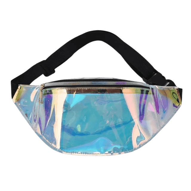 Transparent stylish techno festival bum bag