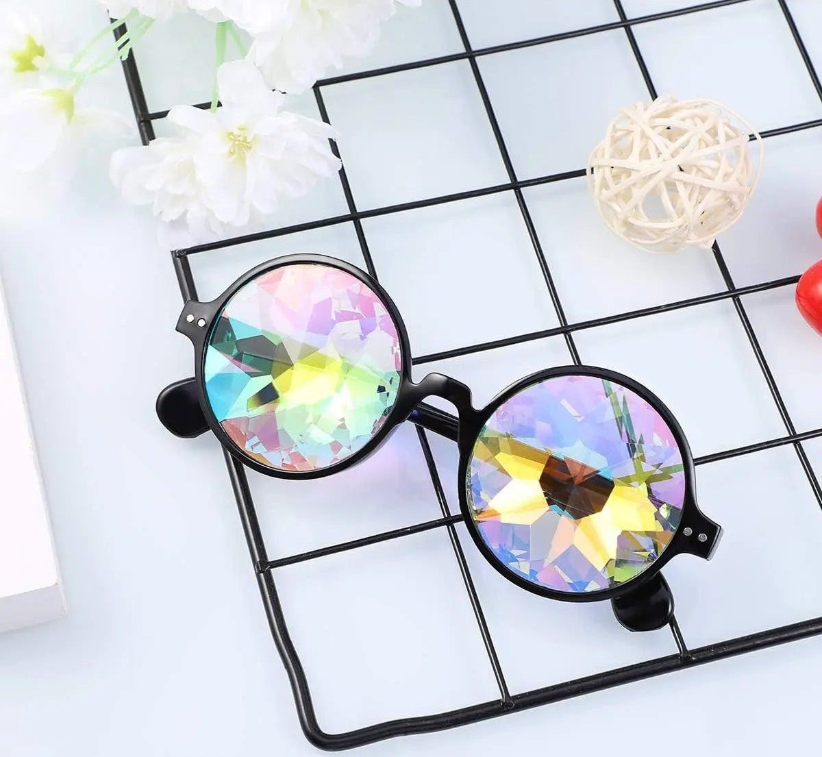 Psychedelische Kaleidoskop Brille
#farbe_schwarz